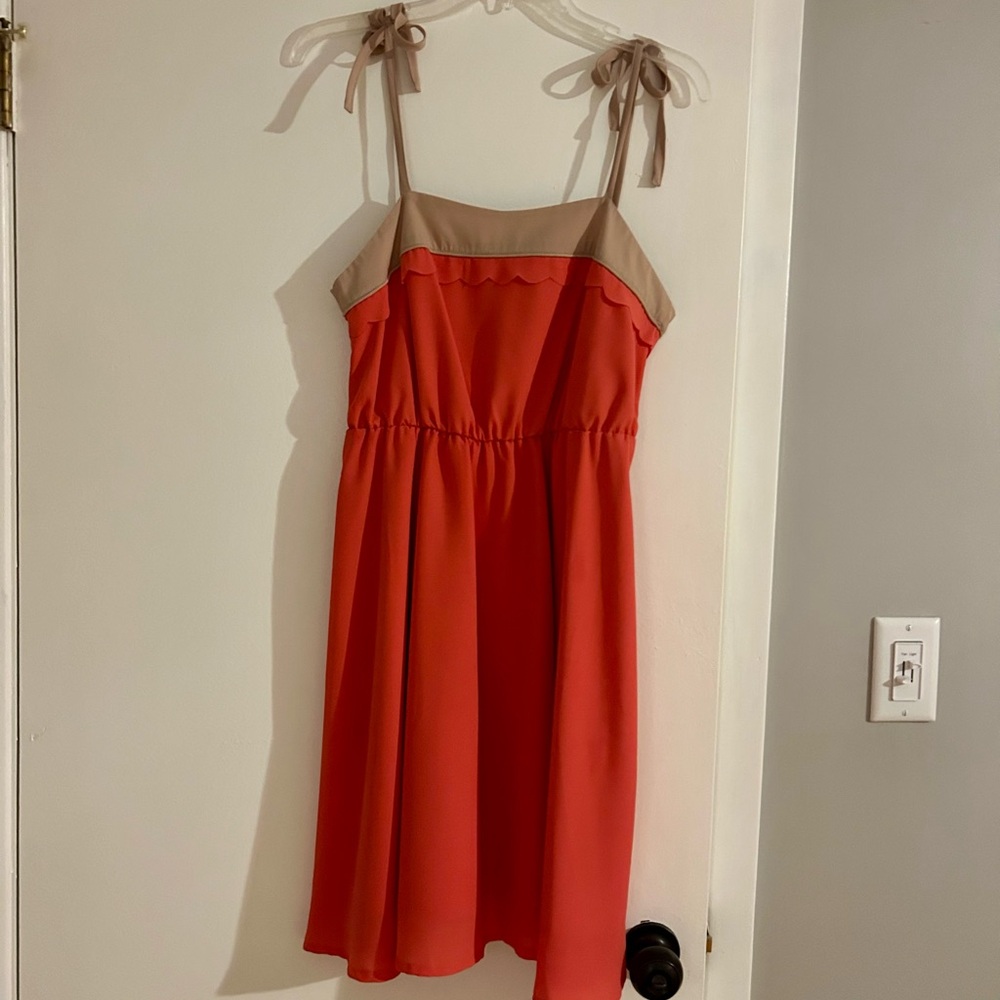 LC Lauren Conrad Orange Spaghetti Strap Sundress - Picture 1 of 6